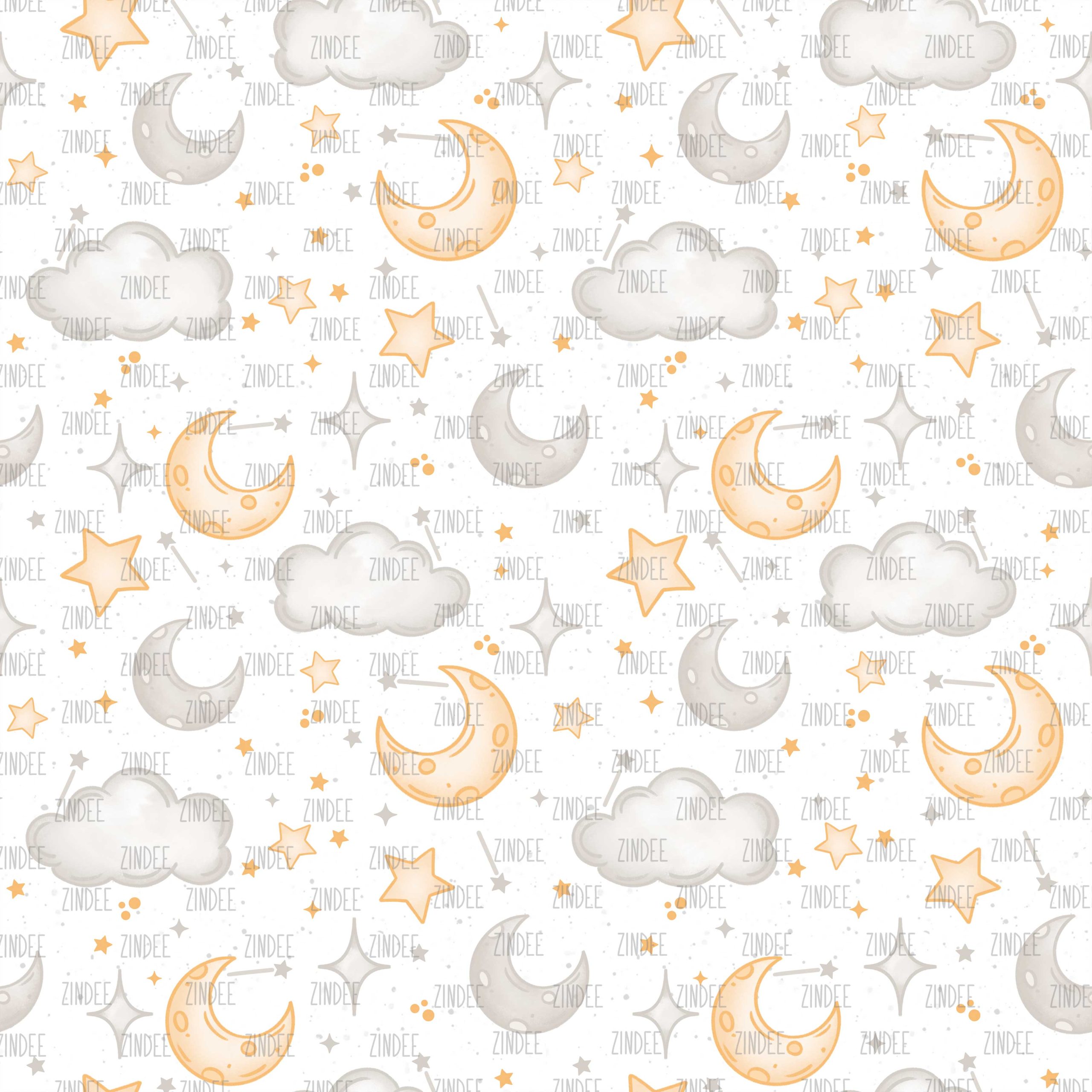 Nursery Clouds seamless (vinyl)