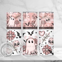 Pink Ghostie (Sublimation Wrap) 20 oz Skinny