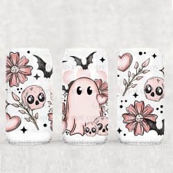 Pink Ghostie UV DTF Can Wrap