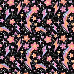 Rainbow Doodles seamless (vinyl)