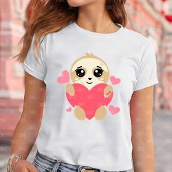 Sloth Heart DTF Transfer