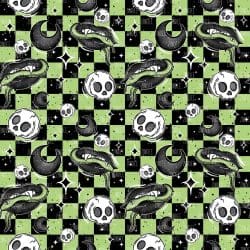 Snakes And Skulls Checkers seamless (vinyl)