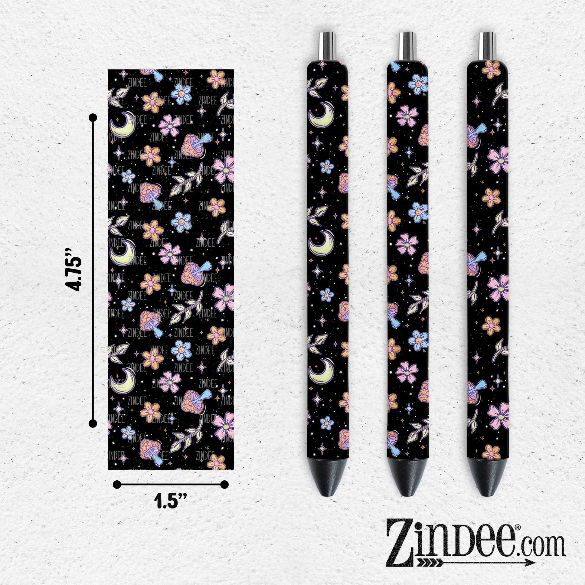 Space Mushrooms VINYL Pen Wrap