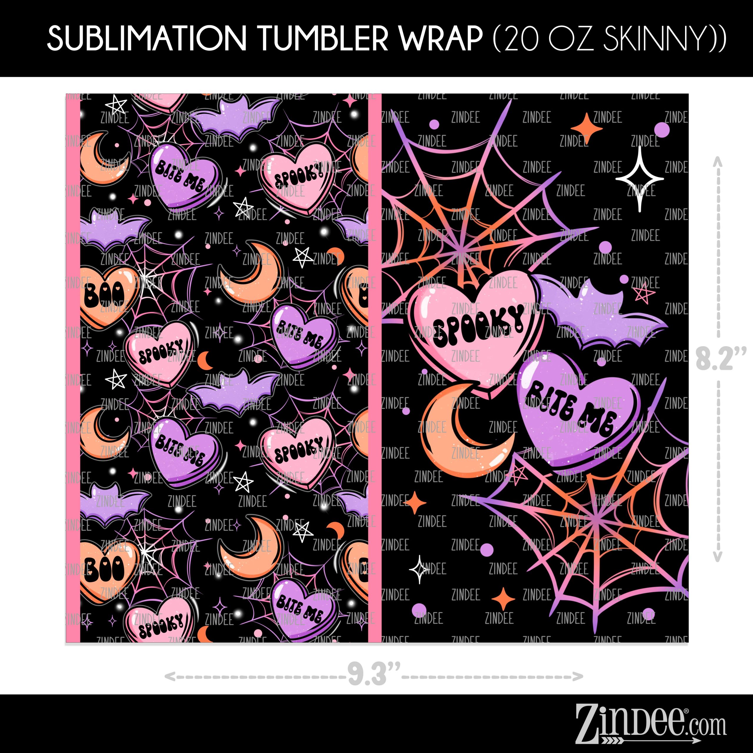 Spooky Valentines Day (Sublimation Wrap) 20 oz Skinny - Image 2