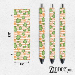 Stripes Shamrocks VINYL Pen Wrap