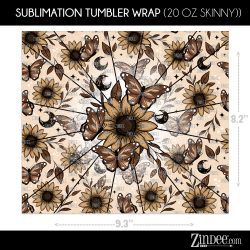 Alternative view of Sunflower Butterflies (Sublimation Wrap) 20 oz Skinny
