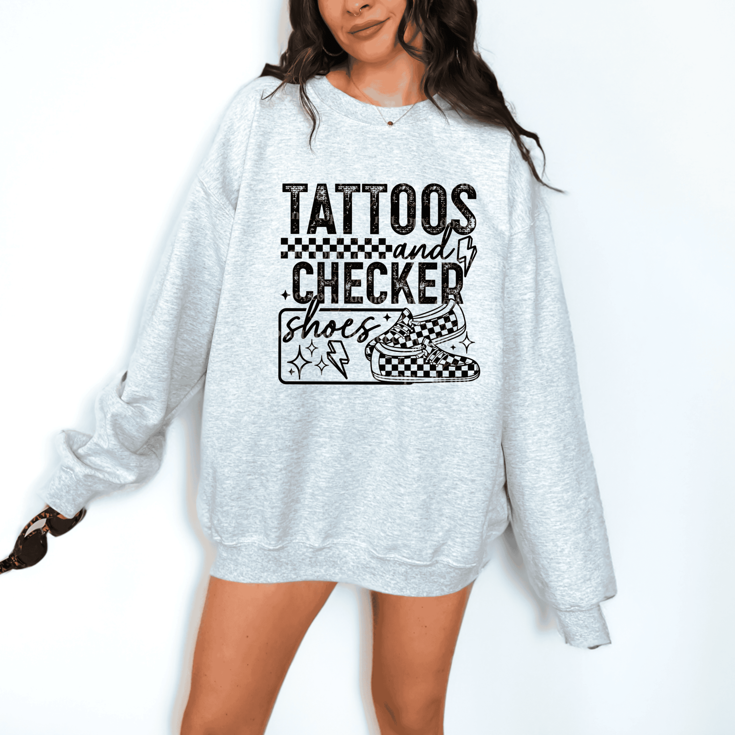 Tattoos And Checker Shoes DTF Transfer