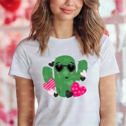 Valentine Cactus DTF Transfer