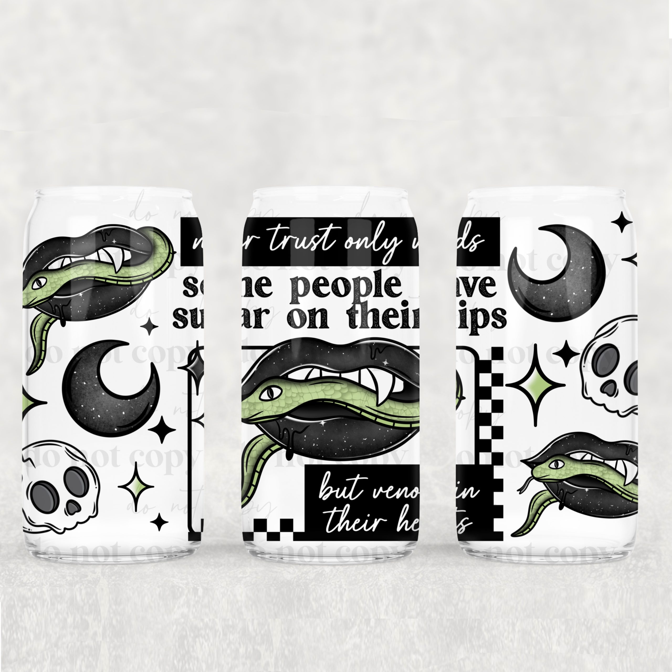 Venom Hearts UV DTF Can Wrap