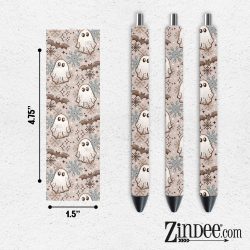 Winter Ghost Snowflakes VINYL Pen Wrap