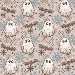 Winter Ghost Snowflakes seamless (vinyl)