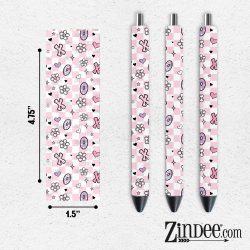 XOXO Pink Checkers VINYL Pen Wrap