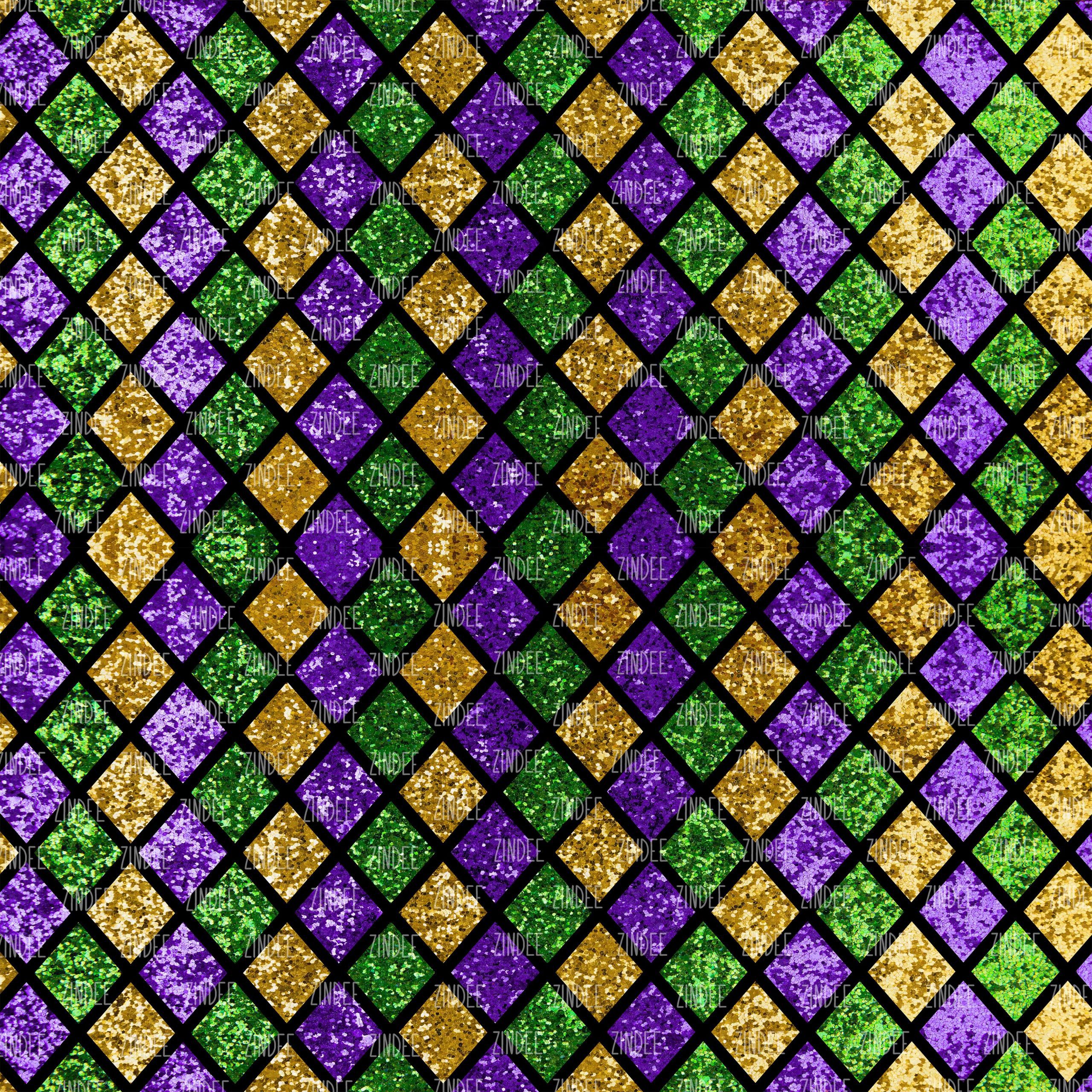 Diamond Mardi Gras Glitter seamless (vinyl)