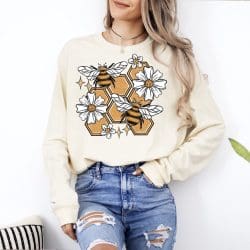 Honeycomb Bees DTF Transfer