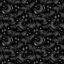 Bats And Hearts Black seamless (vinyl)