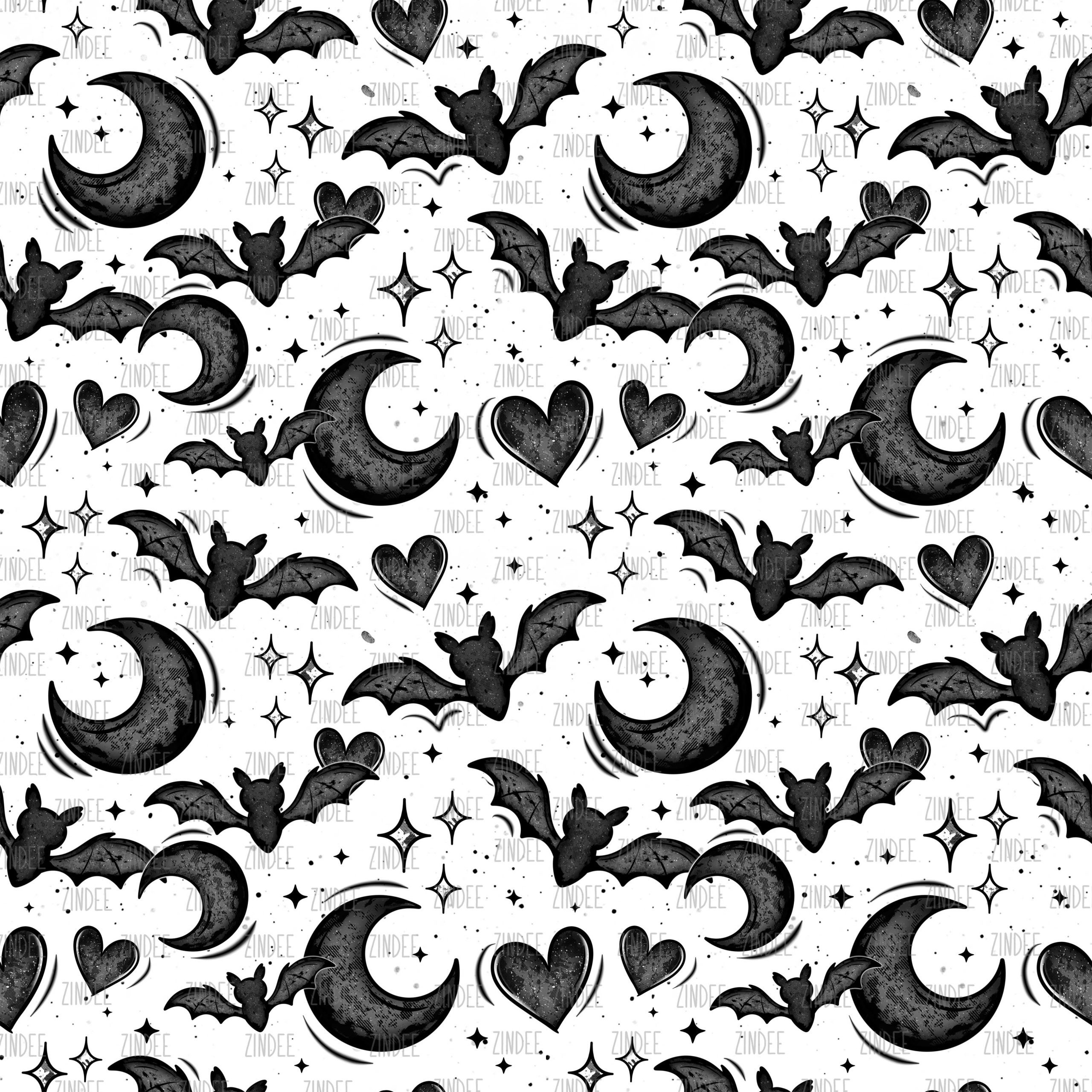 Bats And Hearts seamless (Sublimation Sheet)