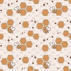 Bee Honeycomb seamless (vinyl)