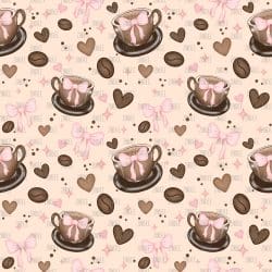 Coffee Bows seamless (vinyl)