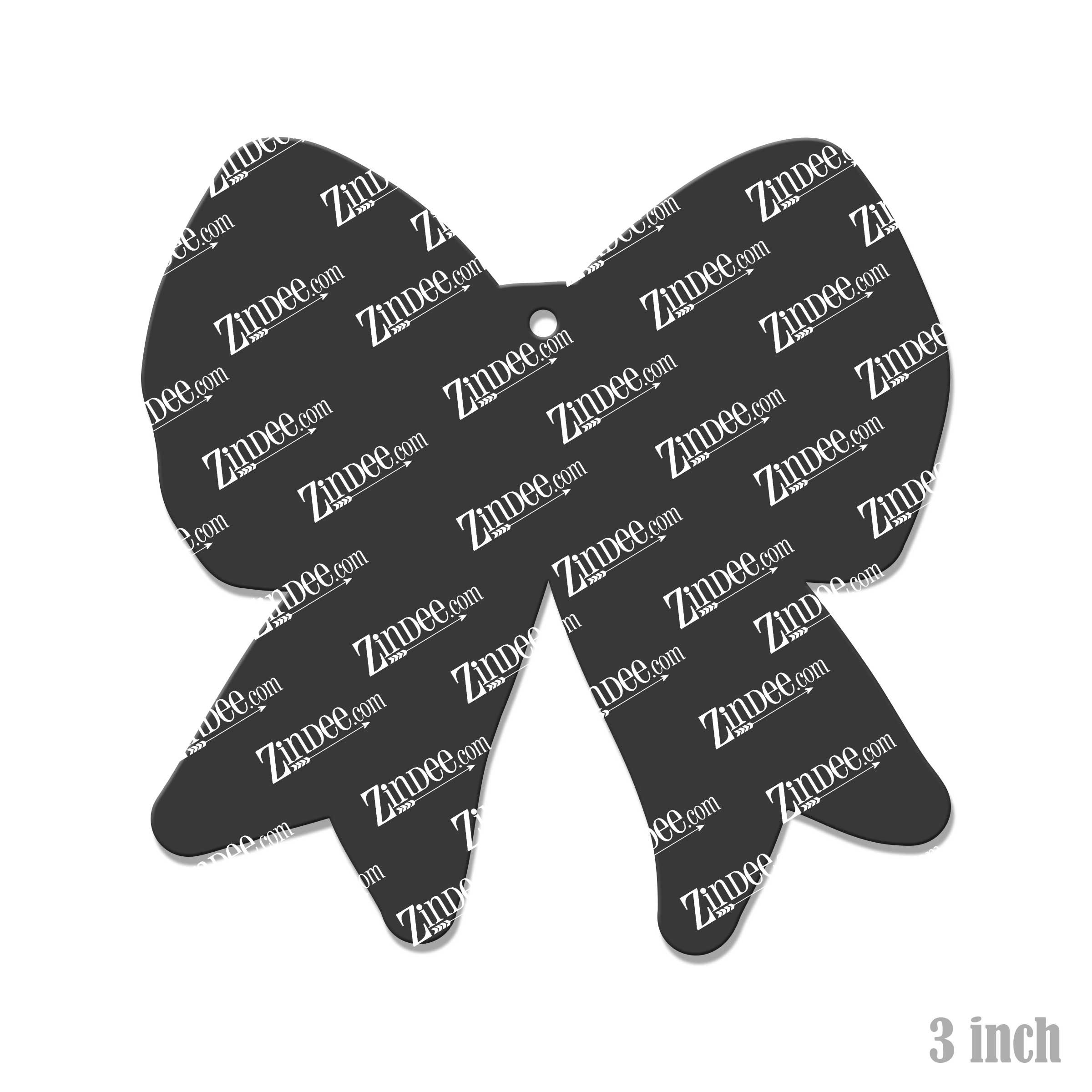 Diamond Mardi Gras Bow Acrylic Blank- Sticker- UV DTF (3 inch)