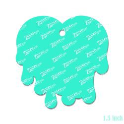 Alternative view of Drippy Heart (BITE ME) Acrylic Blank- Sticker- UV DTF (1.5 inch)