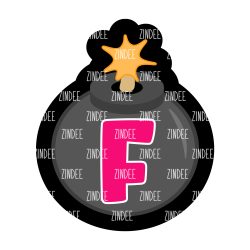 Alternative view of F Bomb .7 inch (shaker filler) NO HOLE (10 pack)