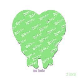 Glitter Disco Heart Acrylic Blank- Sticker- UV DTF (2 inch) NO HOLE