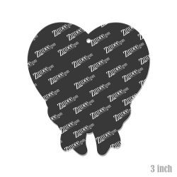 Glitter Disco Heart Acrylic Blank- Sticker- UV DTF (3 inch)