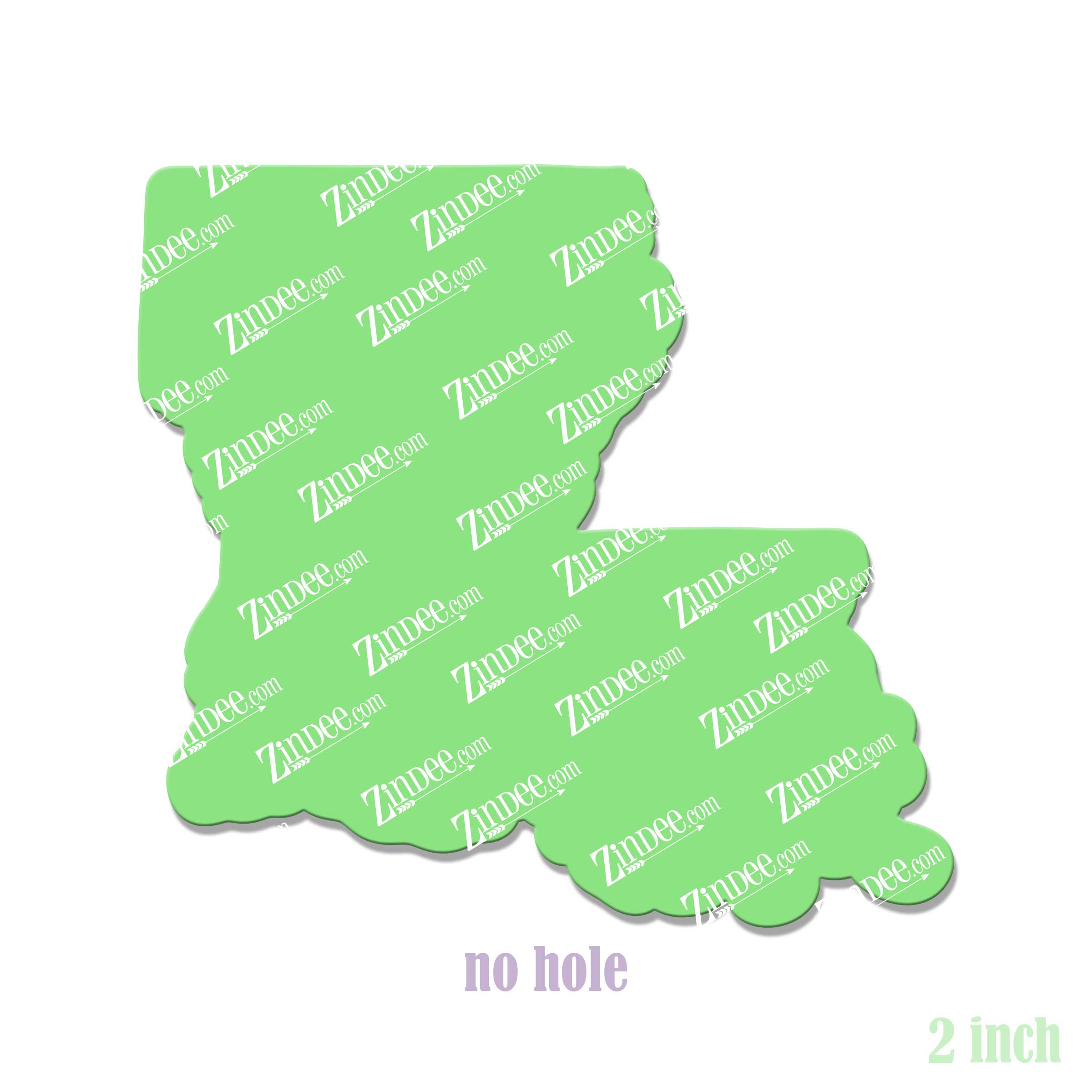 Louisiana Mardi Gras Acrylic Blank- Sticker- UV DTF (2 inch) NO HOLE