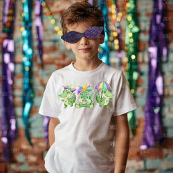 Mardi Gras Alligators DTF Transfer