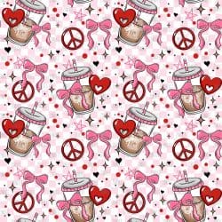 Pink Iced Coffee seamless (vinyl)