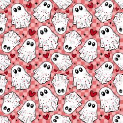 Valentines Ghosties seamless (vinyl)