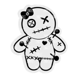 Voodoo Doll – Acrylic Keychain Blank (2.5") | Optional Sticker or UV DTF