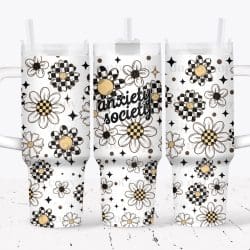 Anxiety Society UV DTF Tumbler Wrap 40oz