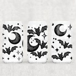 Flying Bats And Moons UV DTF Can Wrap