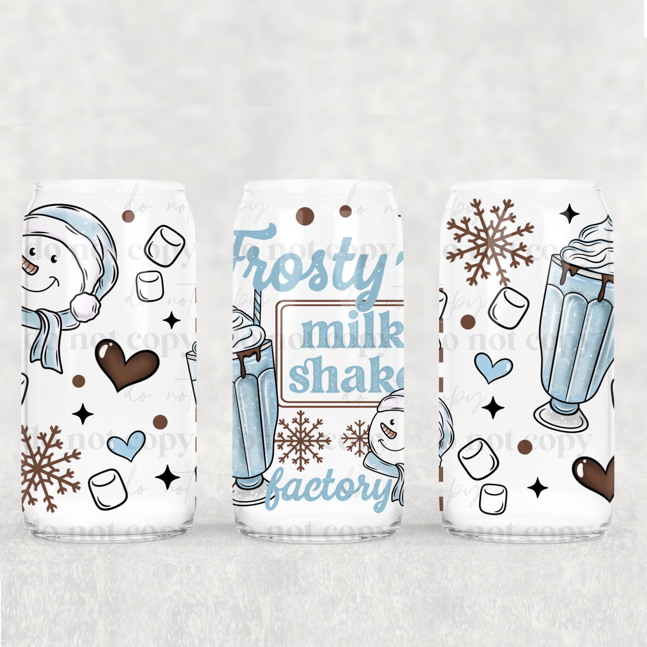 Frosty Shakes UV DTF Can Wrap
