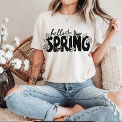 Hello Spring Butterflies DTF Transfer