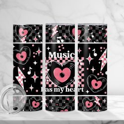 Music Has My Heart (Sublimation Wrap) 20 oz Skinny