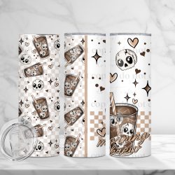 Morning Brew Skull (Sublimation Wrap) 20 oz Skinny