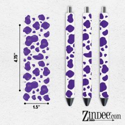 Cow Print (purple) UV DTF Pen Wrap