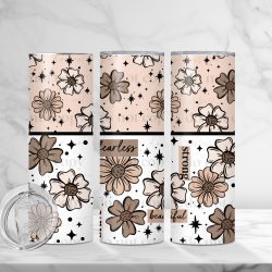 Positive Florals (Sublimation Wrap) 20 oz Skinny