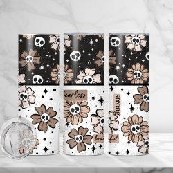 Positive Florals Skellie (Sublimation Wrap) 20 oz Skinny