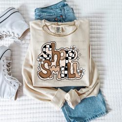 Shop Small Checkered DTF Transfer