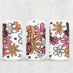 Spring Florals And Butterflies UV DTF Can Wrap