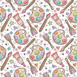 Artist Paint And Palette seamless (Sublimation Sheet)