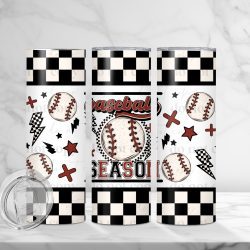 Baseball Season (Sublimation Wrap) 20 oz Skinny