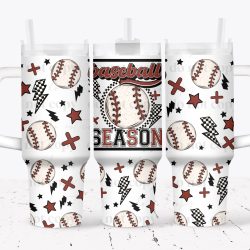 Baseball Season UV DTF Tumbler Wrap 40oz