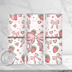 Berry Bow (Sublimation Wrap) 20 oz Skinny