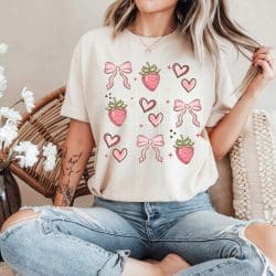 Berry Bow Grid DTF Transfer