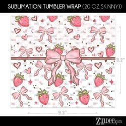 Berry Bow (Sublimation Wrap) 20 oz Skinny - Image 2
