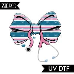 Blanket Coquette Stethoscope Bow UV DTF Decal (matches acrylic blank)